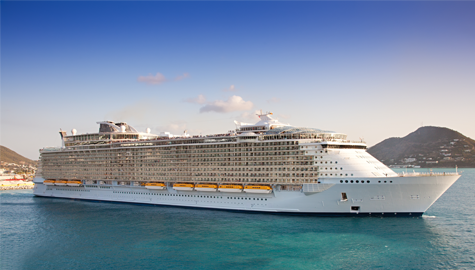 Cruise Ship Near St. Maarten